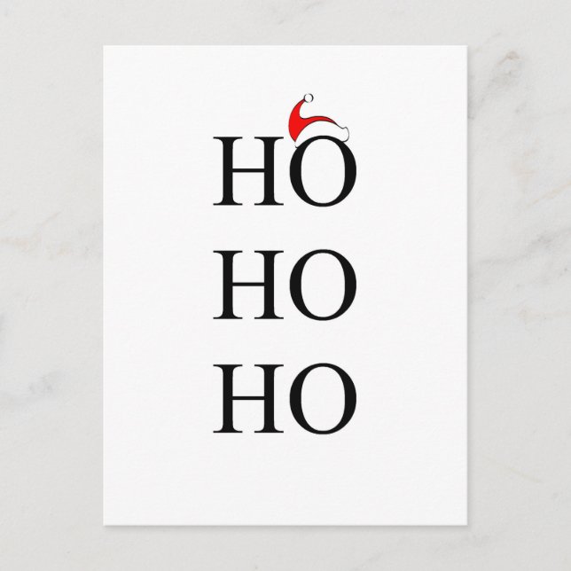 HO HO HO-bonnet Vykort (Framsida)