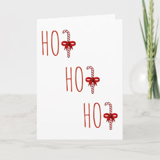HO HO HO candy canehelgdagkort Helgkort
