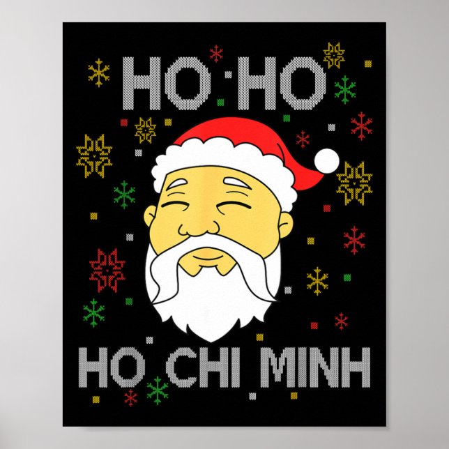 Ho Ho Ho Chi Minh Asian Vietnamese Santa Claus Chr Poster (Framsidan)