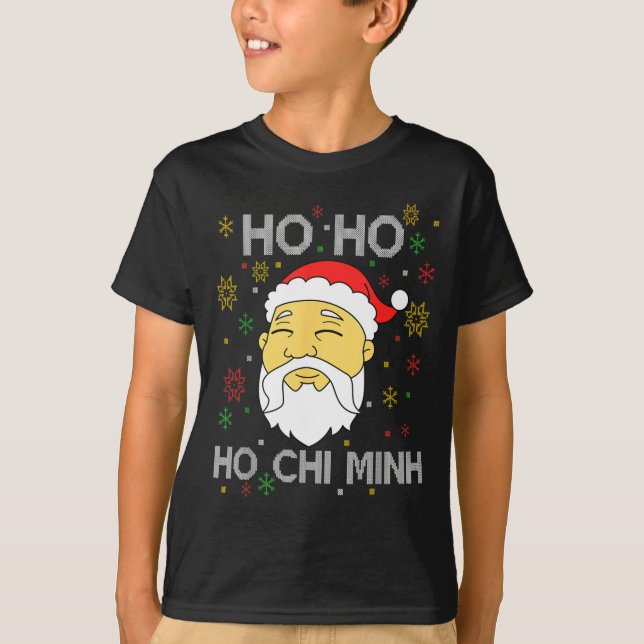 Ho Ho Ho Chi Minh Asian Vietnamese Santa Claus Chr T Shirt (Framsida)