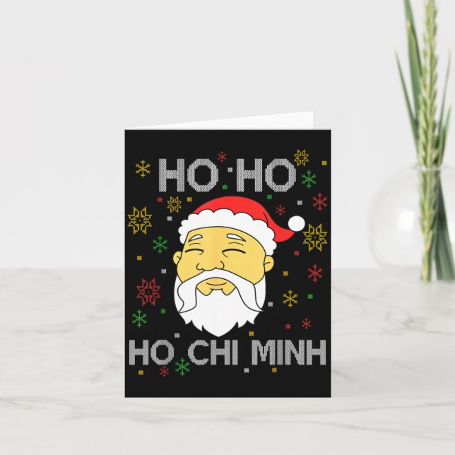 Ho Ho Ho Chi Minh asiatisk vietnamesisk jultomte C Kort (Framsida)