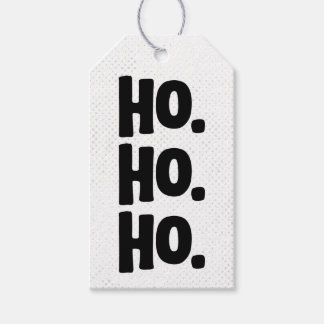 Ho. Ho. Ho. Chic, Edgy & Fun White & Black Presentetikett
