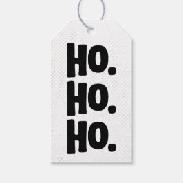 Ho. Ho. Ho. Chic, Edgy & Rolig Vit & Svart Presentetikett