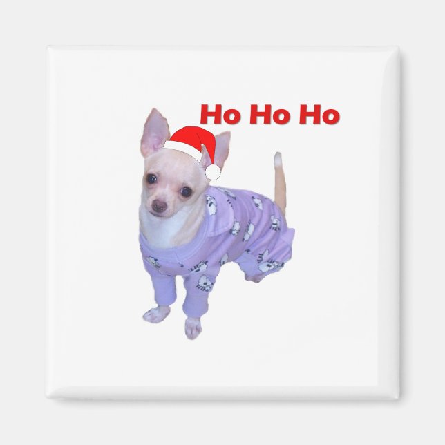 Ho Ho Ho (Chihuahua) Magnet (Framsidan)