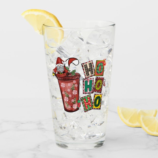 Ho Ho Ho Chirstmas Gnome Glaskopp (Framsida Ice)
