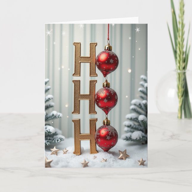 Ho Ho Ho Christmas Cheer Card Kort (Framsida)