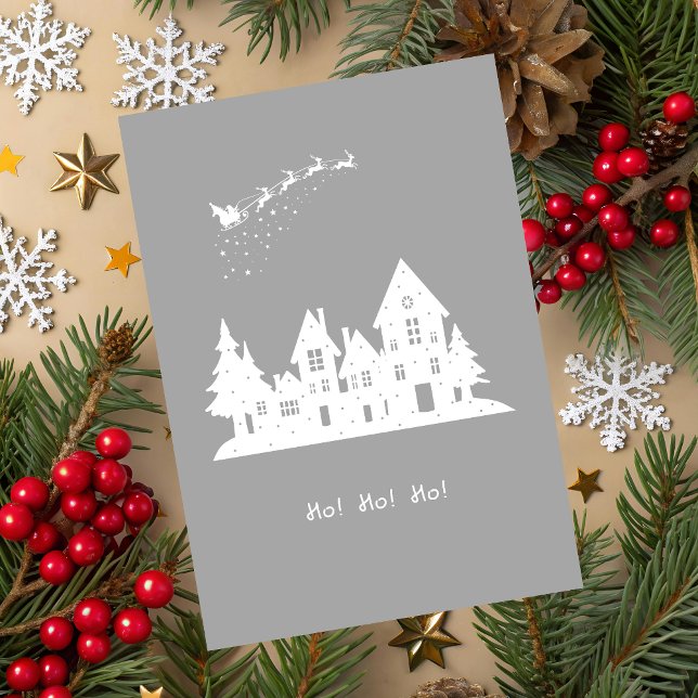 Ho-Ho-Ho Christmas Holiday Card Kort (Ho-Ho-Ho Christmas Greeting Card)
