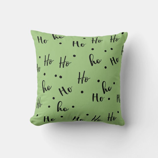 Ho Ho Ho Christmas Red Background Kudde (Framsida)