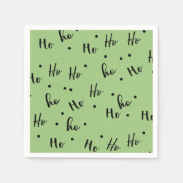 Ho Ho Ho Christmas Red Background Pappersservett