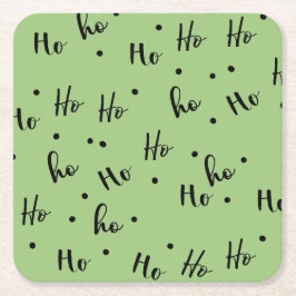 Ho Ho Ho Christmas Red Background Underlägg Papper Kvadrat