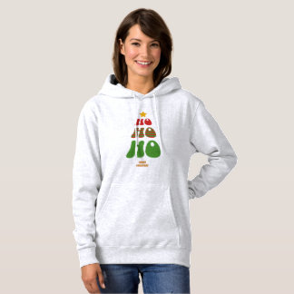 Ho Ho Ho Christmas Tree – Retro Xmas Hoodie T Shirt