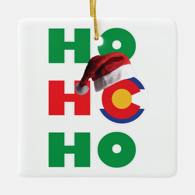 Ho Ho Ho Colorado Julgransprydnad Keramik (Framsida)