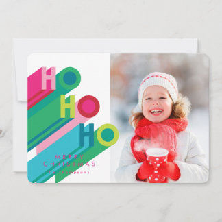 Ho Ho Ho Colorful Christmas Photo Cards Inbjudningar