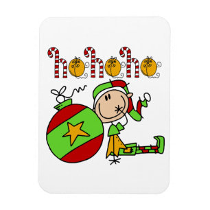 Ho Ho Ho Cute Jul Helgdag Elf Magnet
