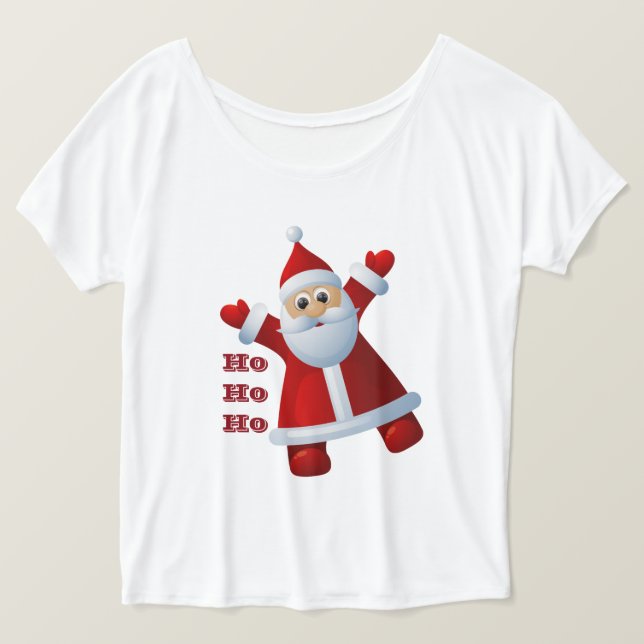 HO! HO! HO! Cute Jultomten God jul Tee (Design framsida)