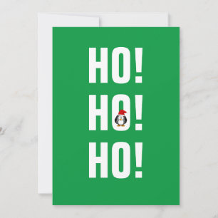 Ho Ho Ho Cute Penguin jul Julkort