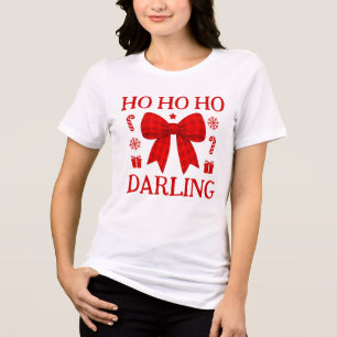 Ho Ho Ho Darling Röd Rutig Bow Jul Tröja