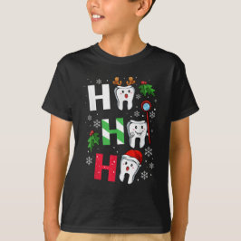 HO HO HO DENTIS GOD JUL T SHIRT