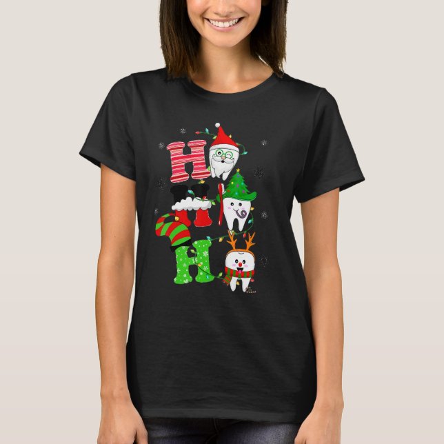 Ho Ho Ho Dentist jul Funny Teeth Dentist Squ T Shirt (Framsida)
