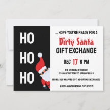 HO HO HO Dirty Santa Party Modern