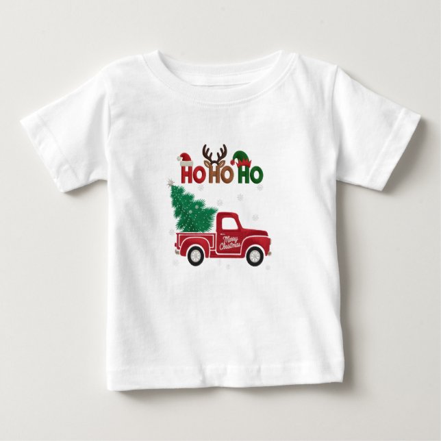 Ho-Ho-Ho Elegant Soft Merry Christmas Party T Shirt (Framsida)