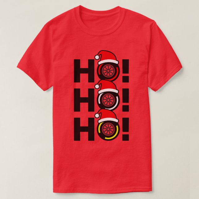Ho Ho Ho F1 Däck Compound jul Hat Design T Shirt (Design framsida)
