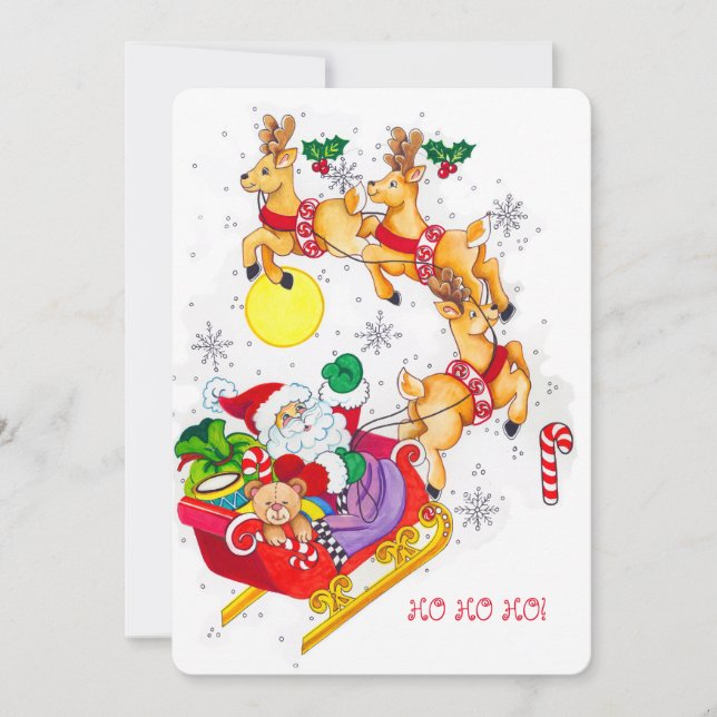 Ho! Ho! Ho! Festinladning Inbjudningar (Framsida)