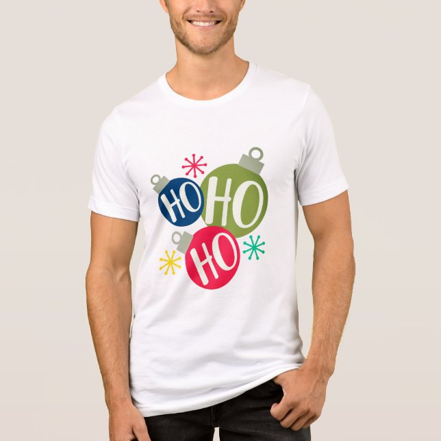 Ho Ho Ho Festive jul Julafton Family Matching T Shirt (Framsida)