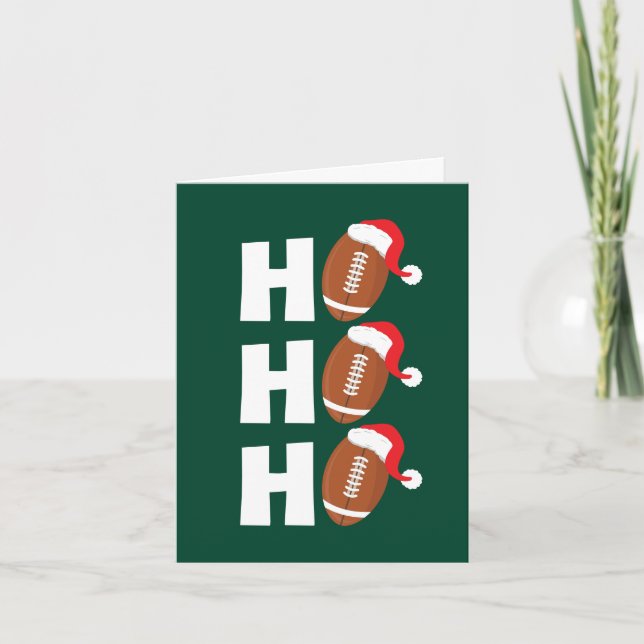 Ho Ho Ho Football | Ljuskjulsäsong Humor Helgkort (Framsida)