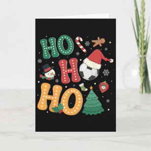 Ho Ho Ho Fotboll Sport Julgran Ljus Kläder Kort