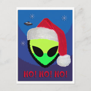HO! HO! HO! Från utomjordingarna Helg Vykort