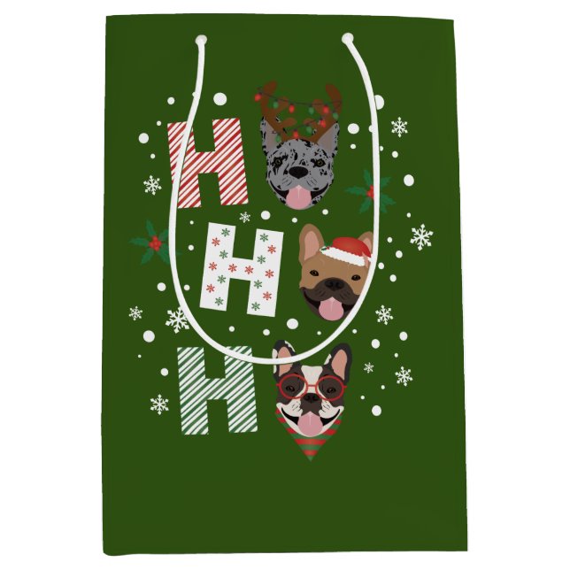Ho Ho Ho Fransk Bulldog God jul (Framsidan)