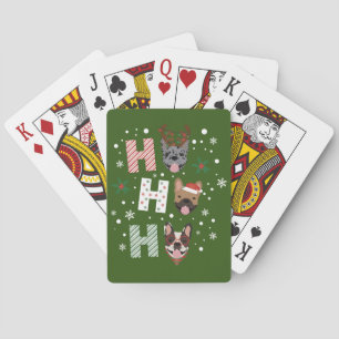Ho Ho Ho Fransk Bulldog God jul Casinokort