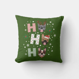 Ho Ho Ho Fransk Bulldog God jul Kudde