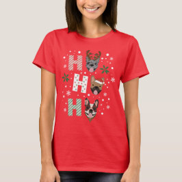 Ho Ho Ho Fransk Bulldog God jul T Shirt