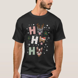 Ho Ho Ho Fransk Bulldog God jul T Shirt