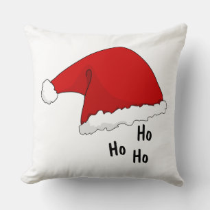 Ho ho ho Funny Cute Santa Red and white julafton Kudde