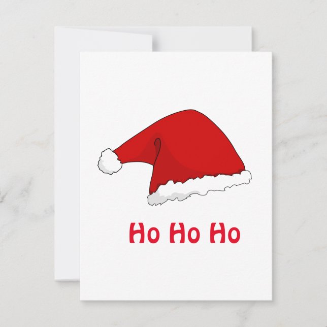 Ho Ho Ho Funny jul Jultomten hatt vit (Framsida)