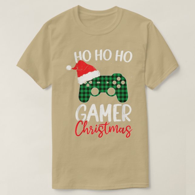 Ho Ho Ho Gamer Julafton Video Games L T Shirt (Design framsida)