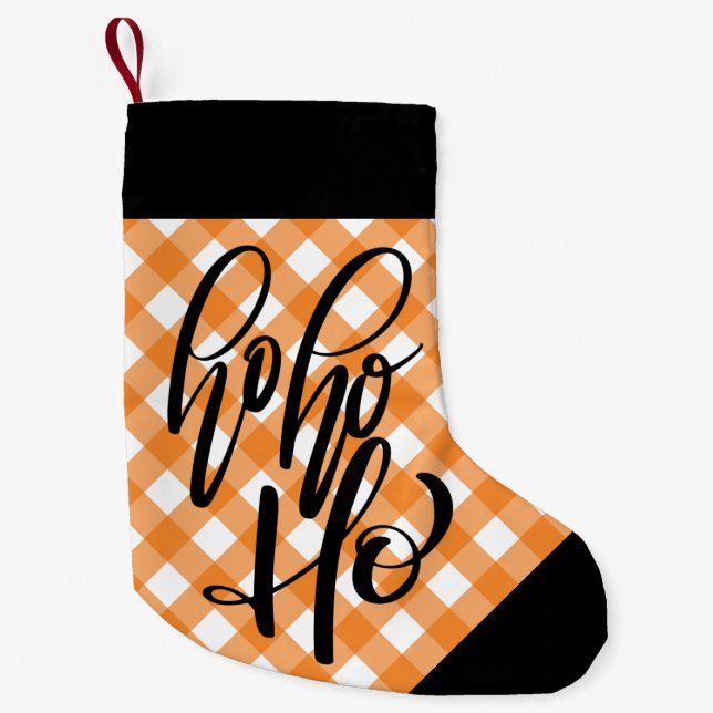 HO HO HO - GINGHAM-Julpaketet Liten Julstrumpa (Framsidan)