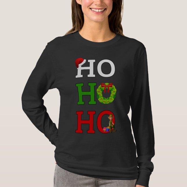 Ho Ho Ho God jul Elf T Shirt (Framsida)
