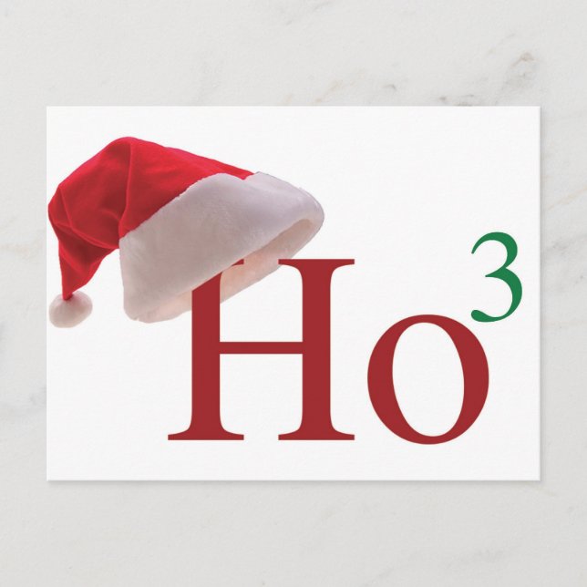 Ho Ho Ho god jul Helg Vykort (Framsida)