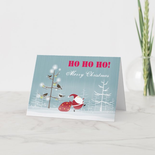 Ho Ho Ho god jul Helgkort (Framsida)