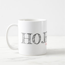 HO. HO. HO. God jul Holly Festive Text Kaffemugg
