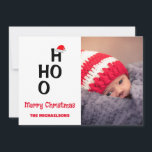 Ho Ho Ho: God jul Julkort<br><div class="desc">God jul! Minimalistiska gåvor med släkt namn och rödtomtehattar. Fotomall via Pixabay med licens enligt CC0 och måste ersättas med ditt eget foto</div>