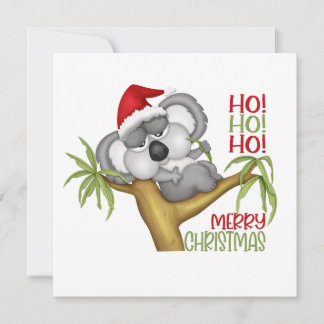 Ho Ho Ho God jul Koala Julkort