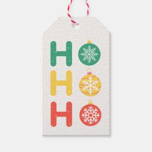 HO HO HO GOD JUL PRESENTETIKETT
