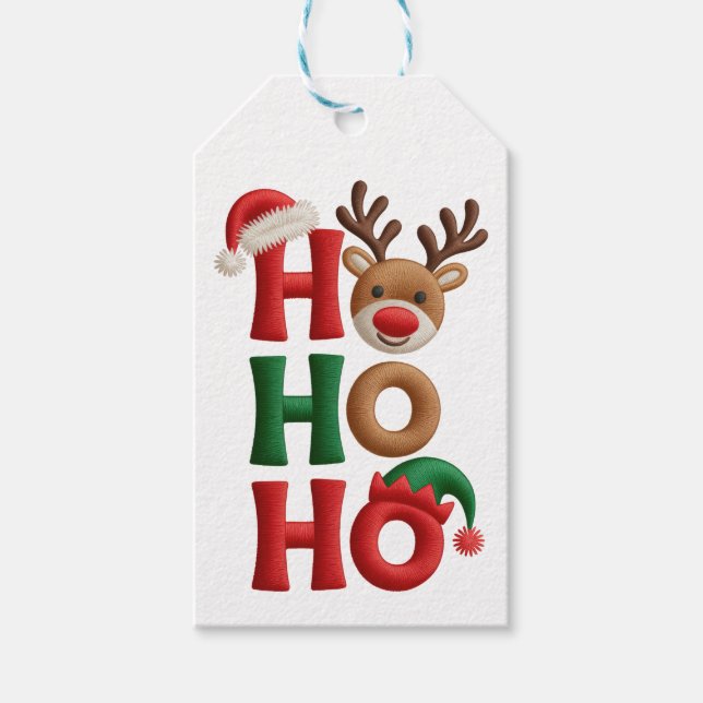Ho Ho Ho God Jul Presentetikett (Framsidan)