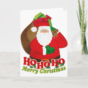 Ho Ho Ho God jul-säckvita kort