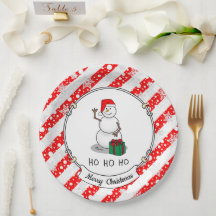 Ho Ho Ho God jul Santa Cute Snögubbe